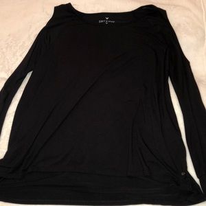 black stretchy blouse